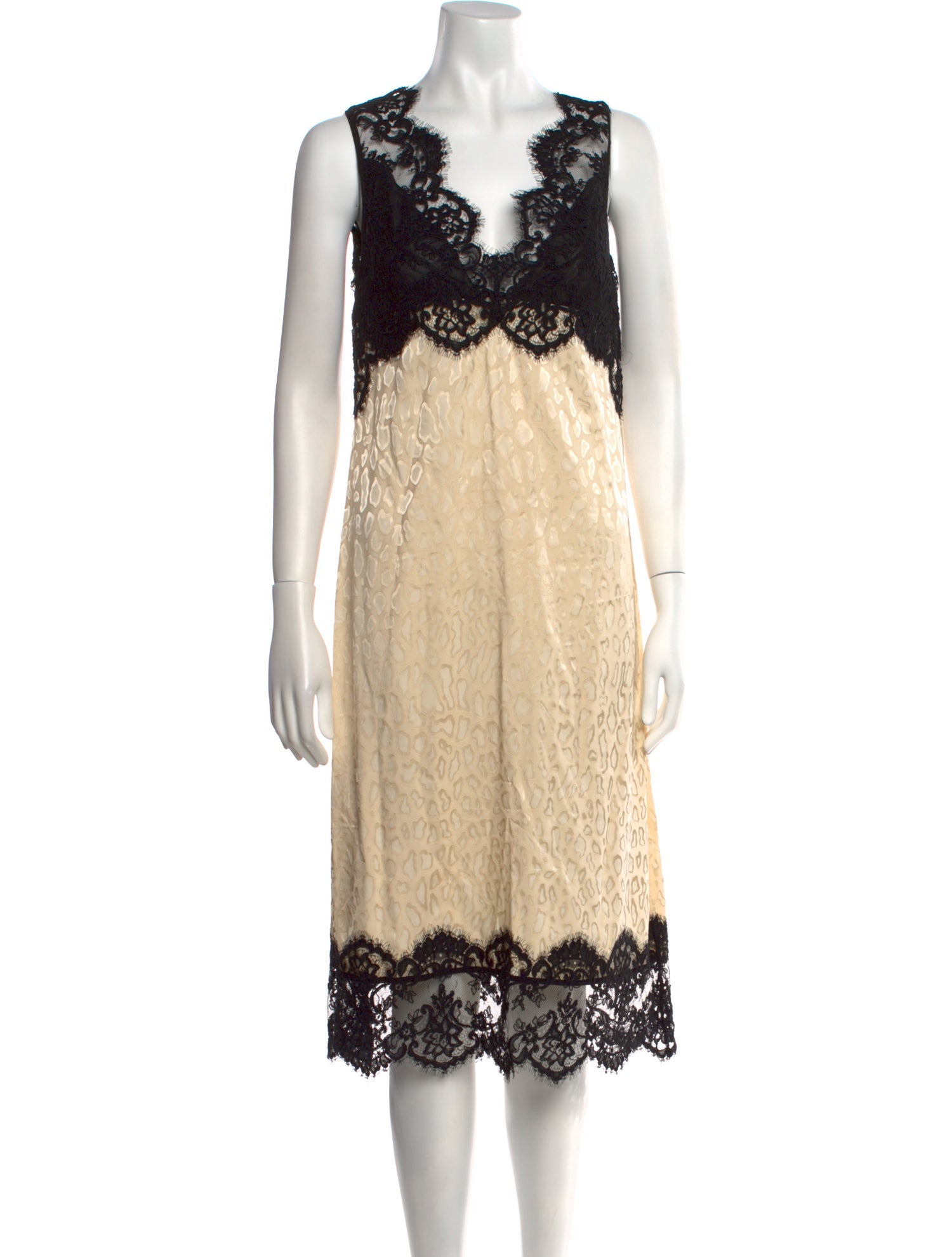 Just Cavalli Lace Pattern Midi Length Dress