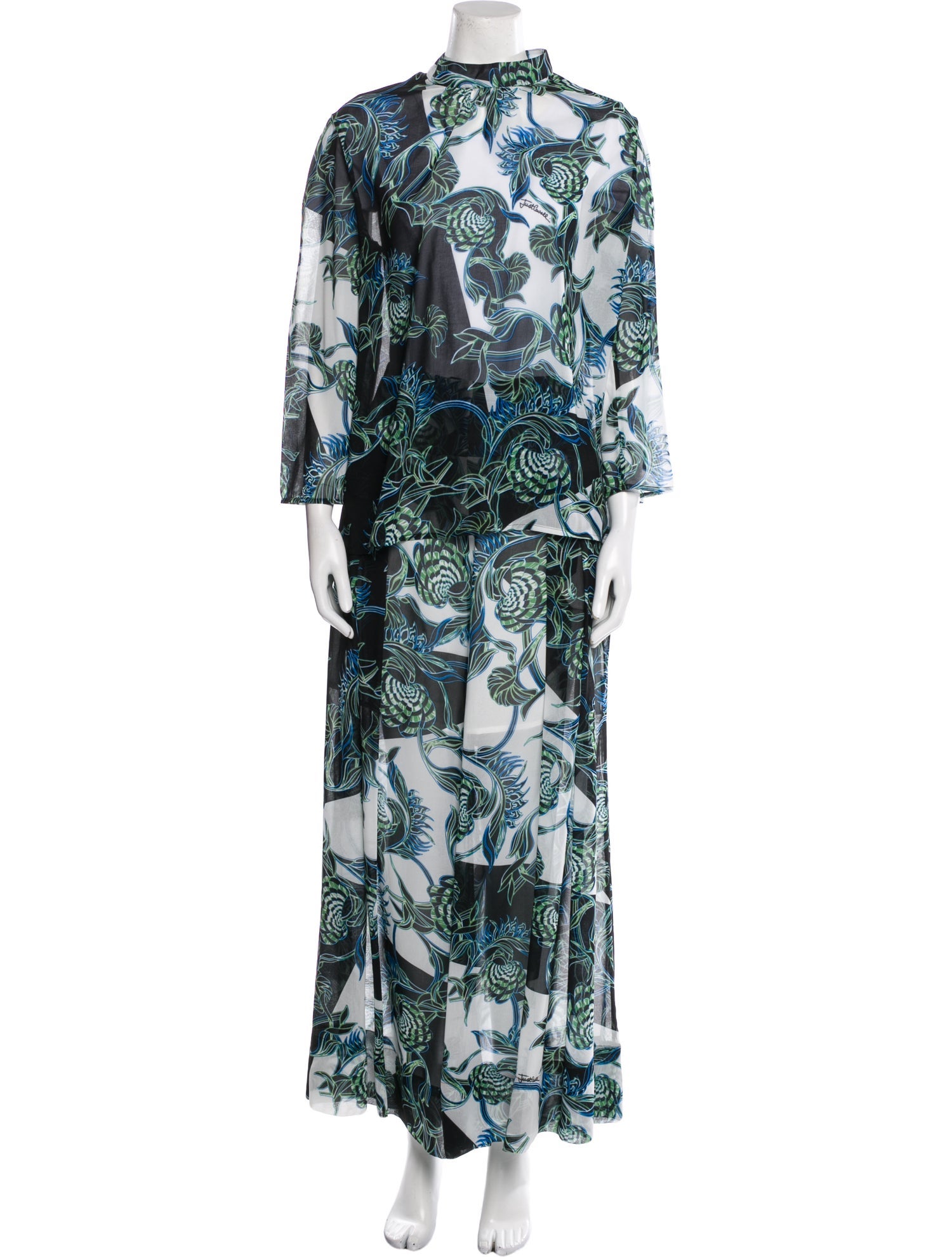 Just Cavalli Floral Print Pant Set w/ Tags