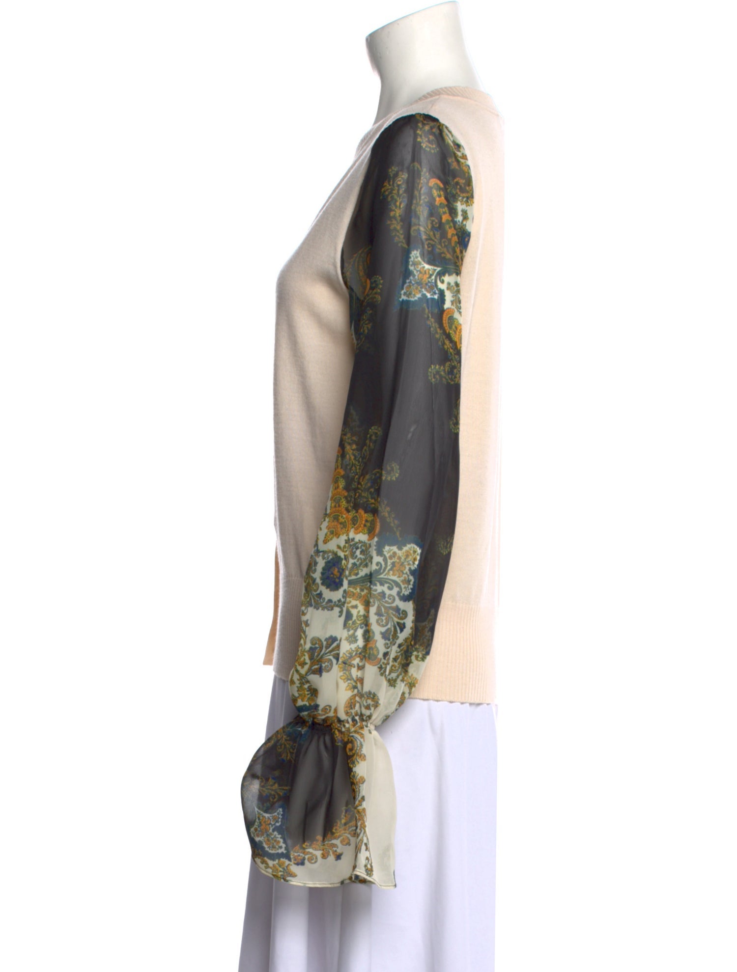 Just Cavalli Floral Print Scoop Neck Sweater