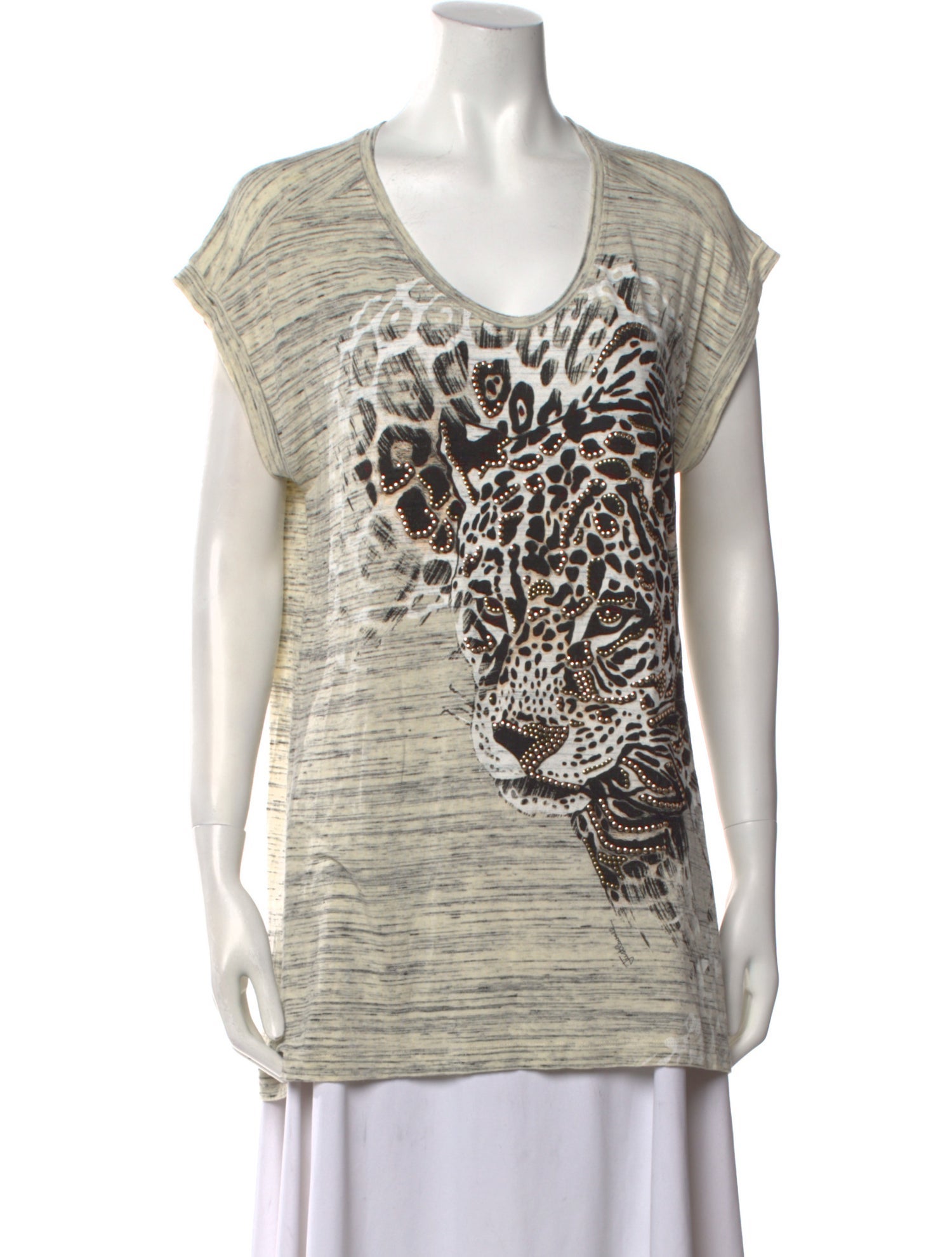 Just Cavalli Graphic Print Scoop Neck T-Shirt