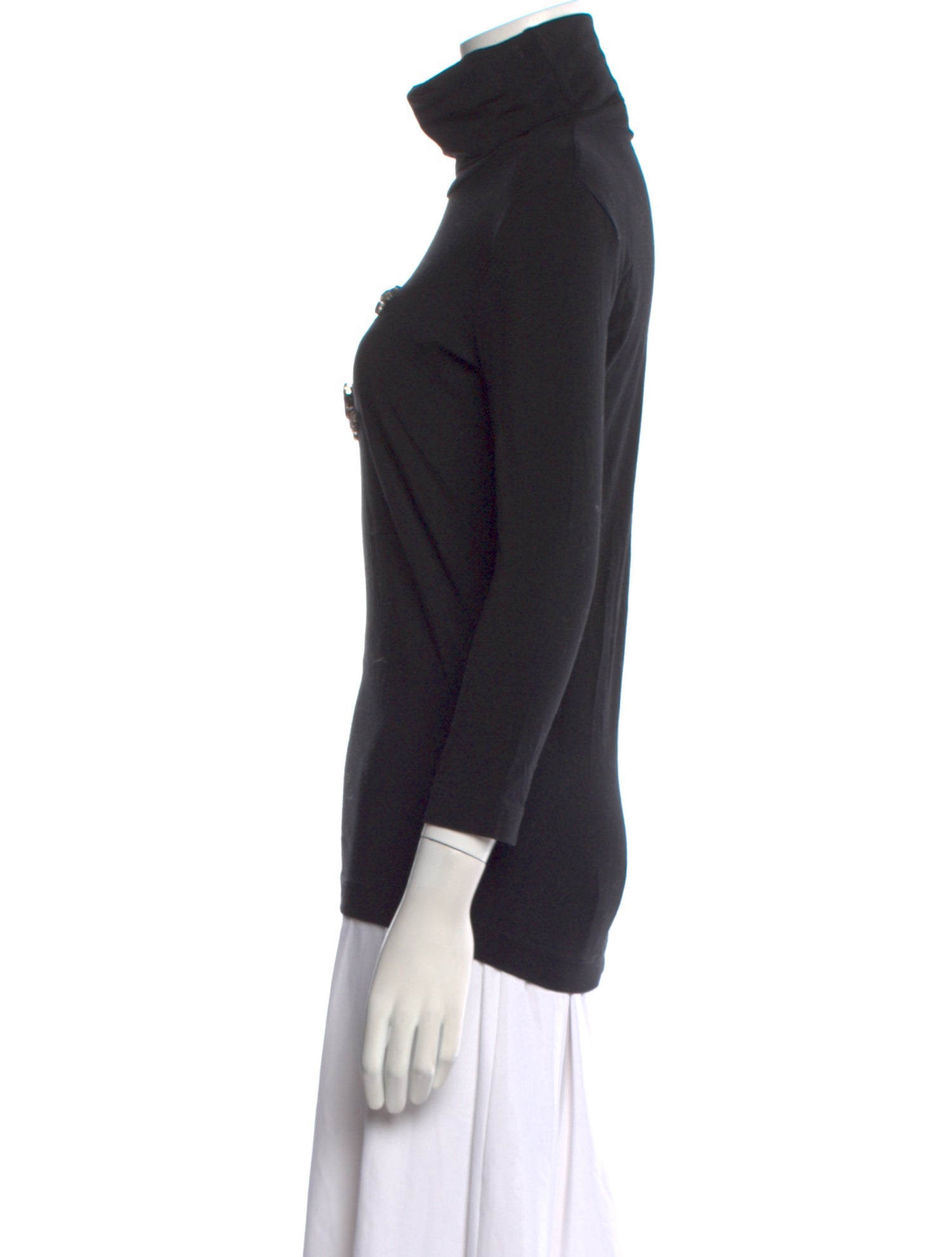 Just Cavalli Graphic Print Turtleneck Top