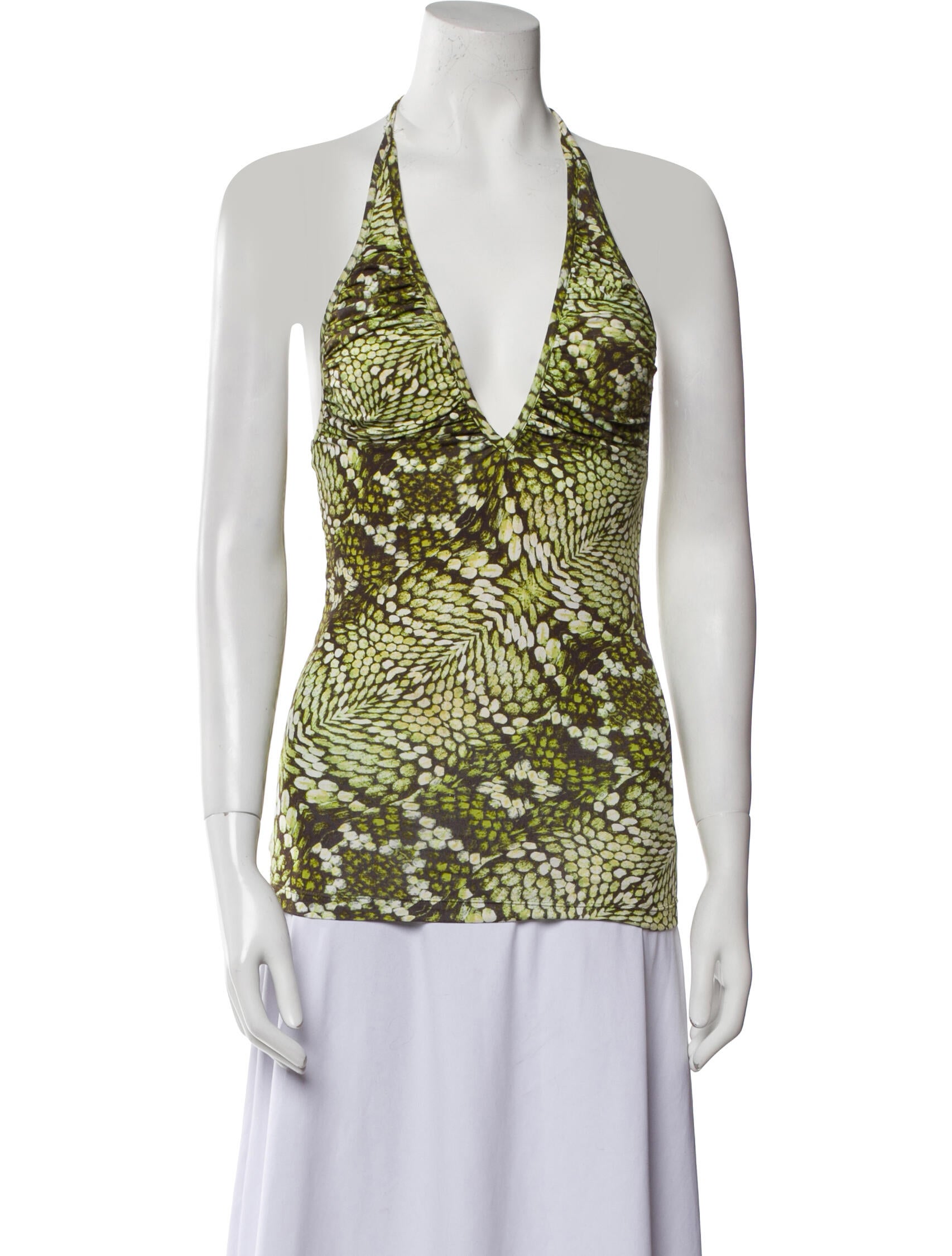 Just Cavalli Animal Print Halterneck Top