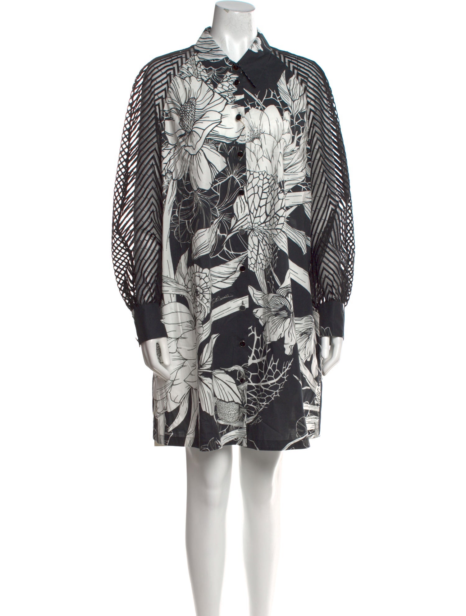 Just Cavalli Floral Print Mini Dress