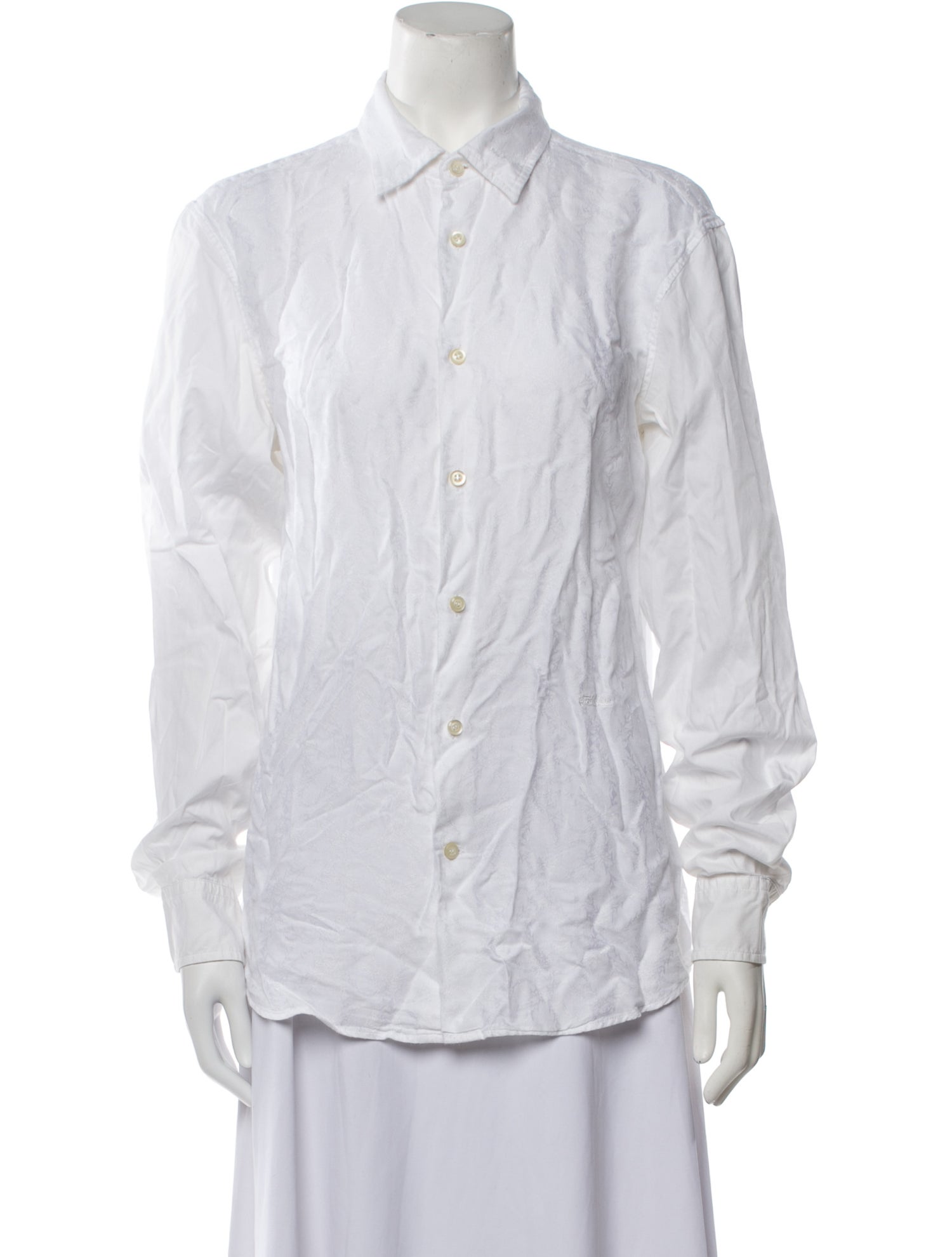 Just Cavalli Long Sleeve Button-Up Top