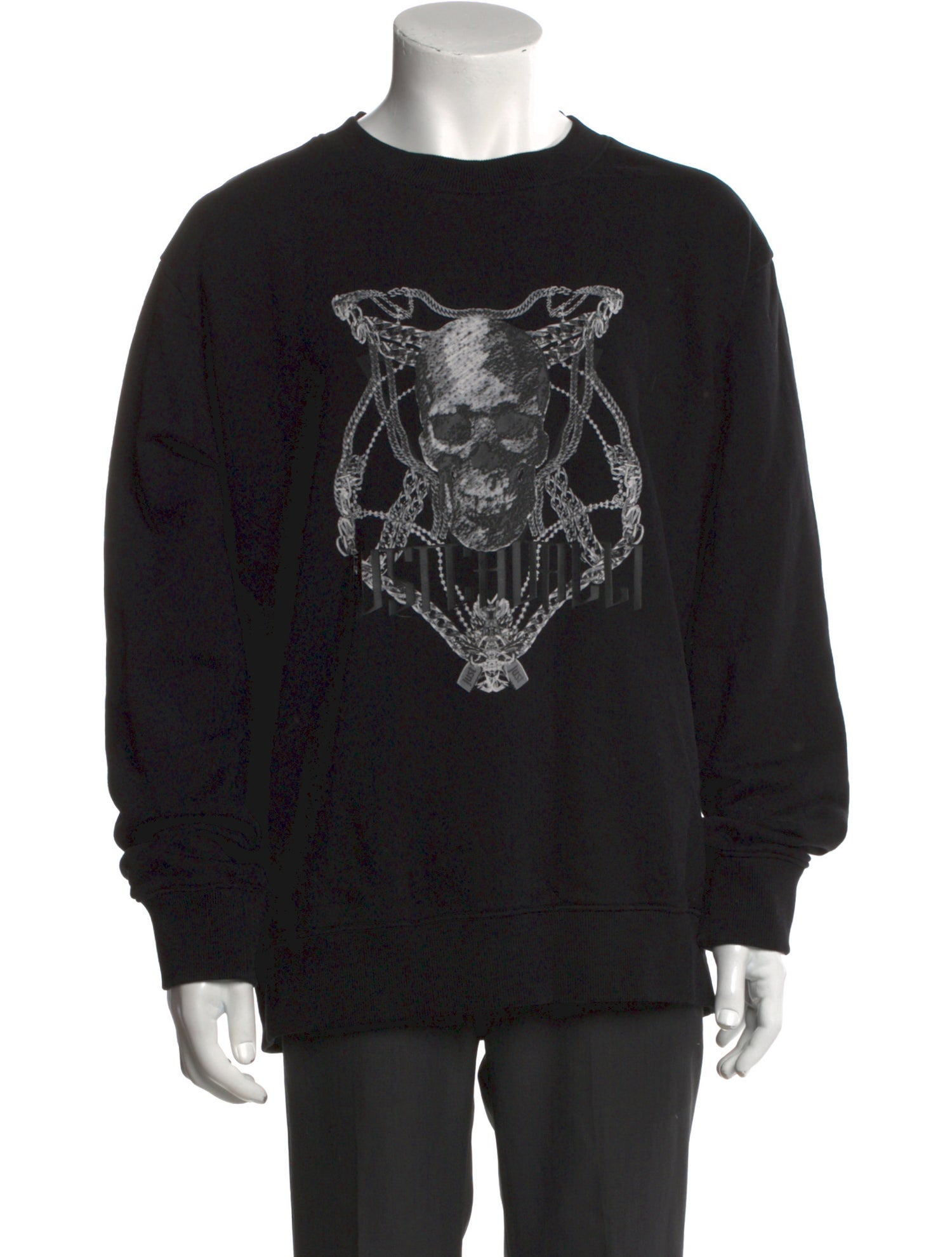 Just Cavalli Graphic Print Crew Neck Sweatshirt