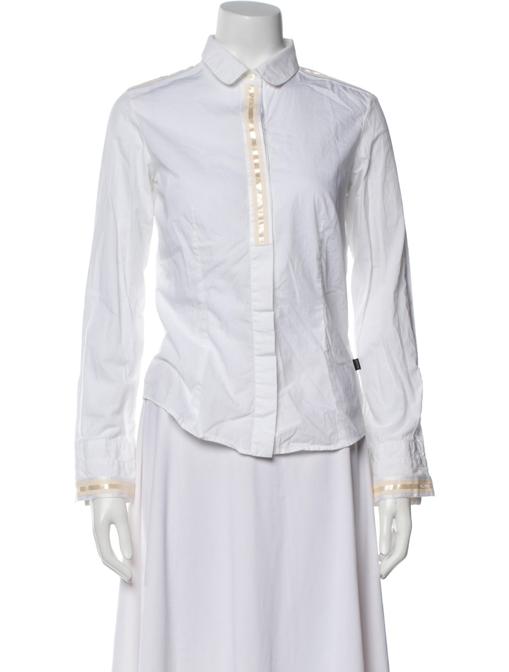 Just Cavalli Long Sleeve Button-Up Top