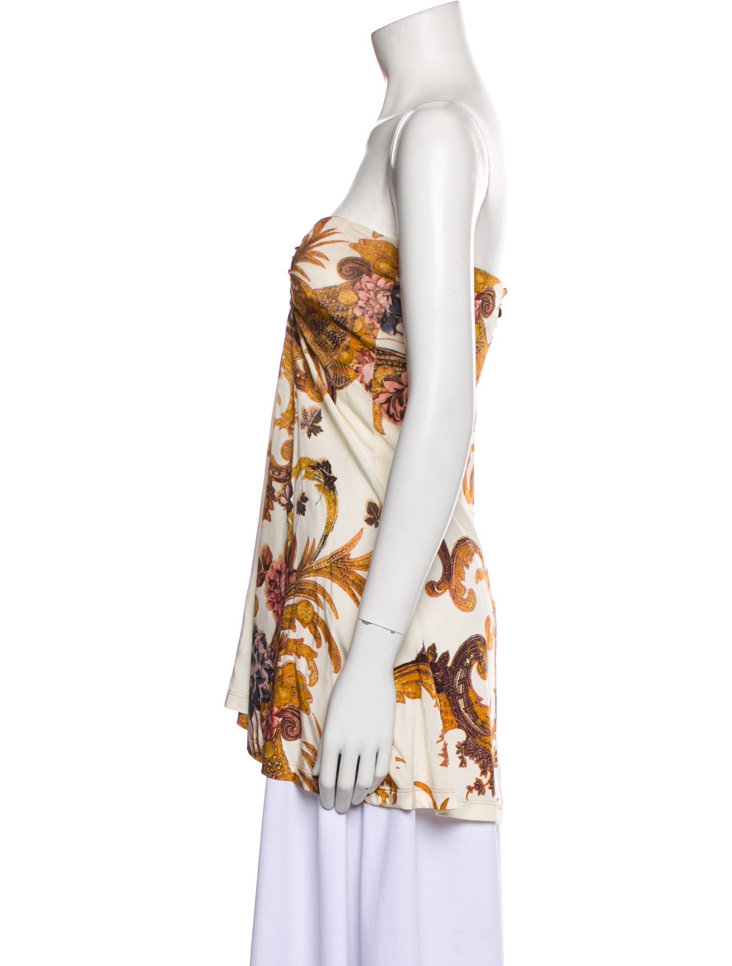 Just Cavalli Printed Strapless Top