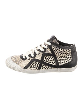 Just Cavalli Embossed Leather Printed Sneakers