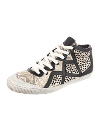 Just Cavalli Embossed Leather Printed Sneakers