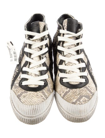 Just Cavalli Embossed Leather Printed Sneakers