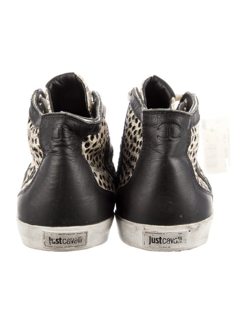 Just Cavalli Embossed Leather Printed Sneakers