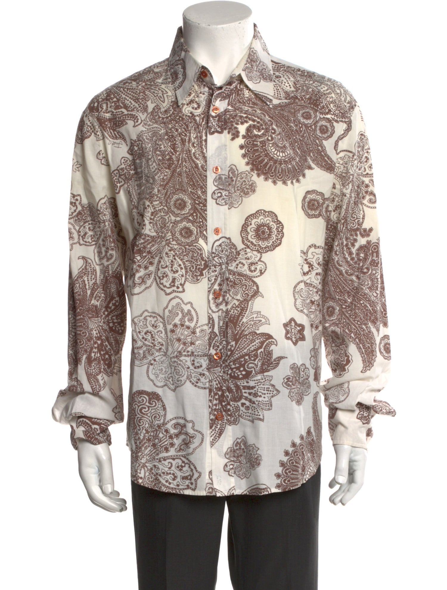 Just Cavalli Floral Print Long Sleeve Shirt