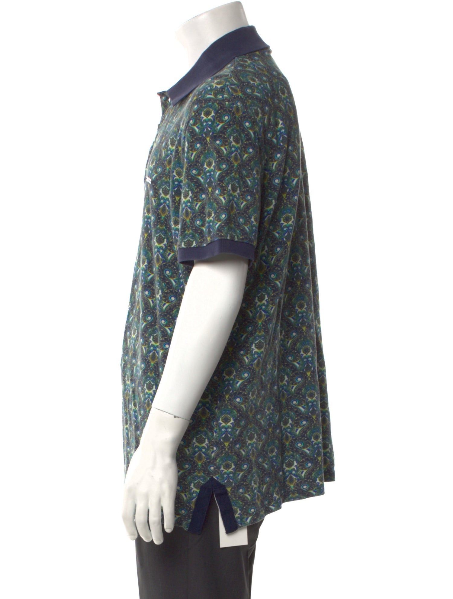 Just Cavalli Printed Collar Polo Shirt