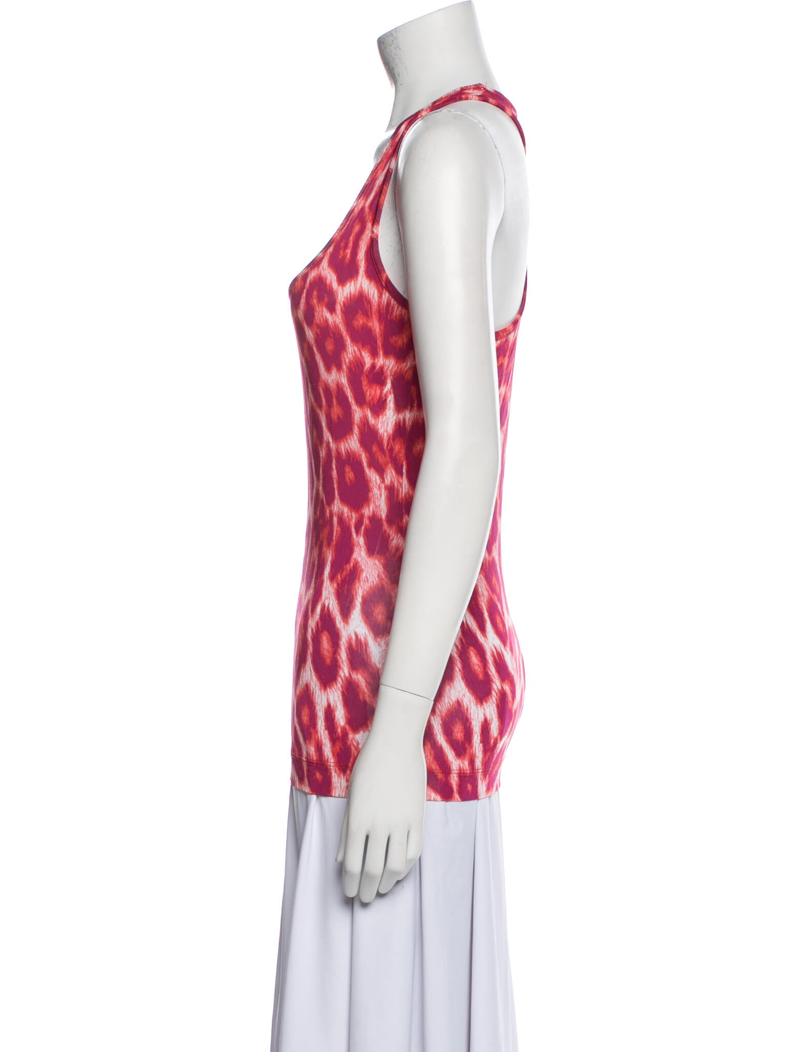 Just Cavalli Animal Print Square Neckline Top