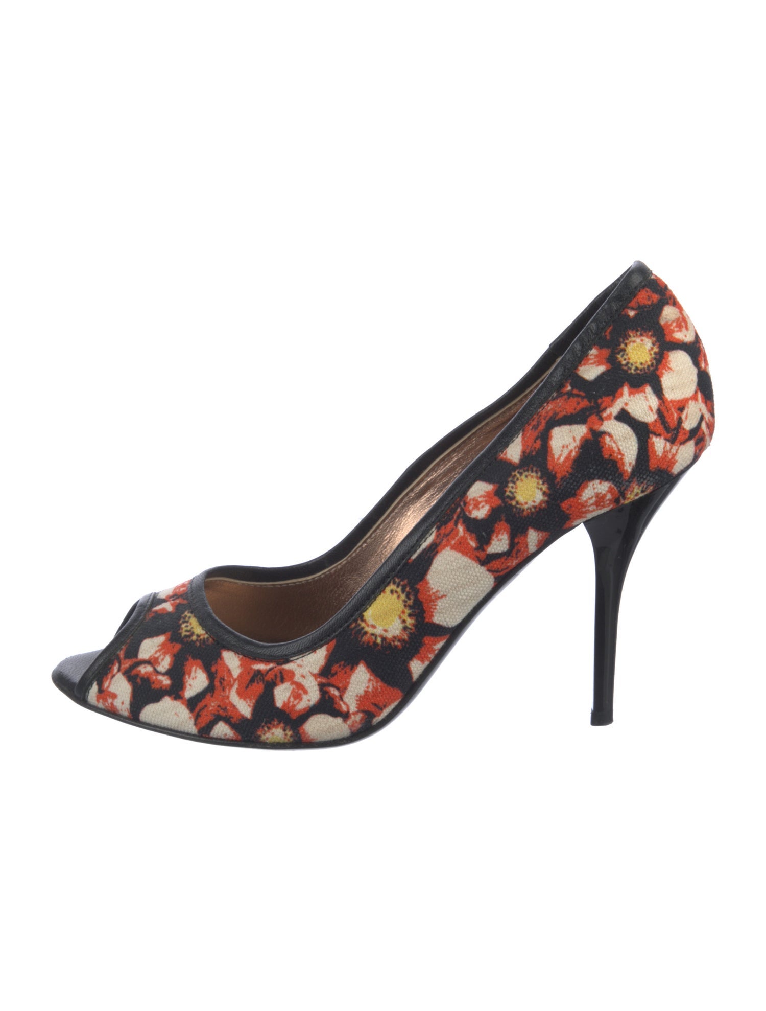 Just Cavalli Canvas Floral Print Sandals
