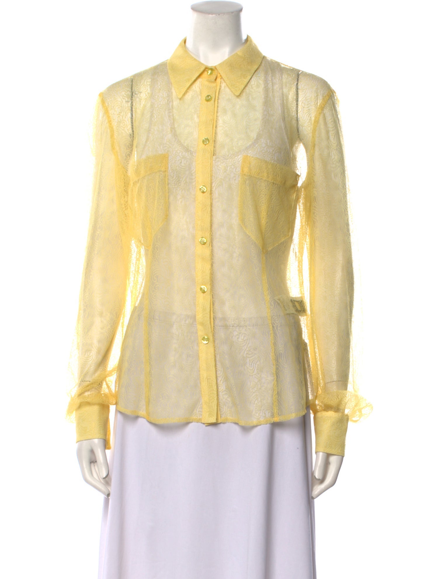 Just Cavalli Vintage Nylon Button-Up Top