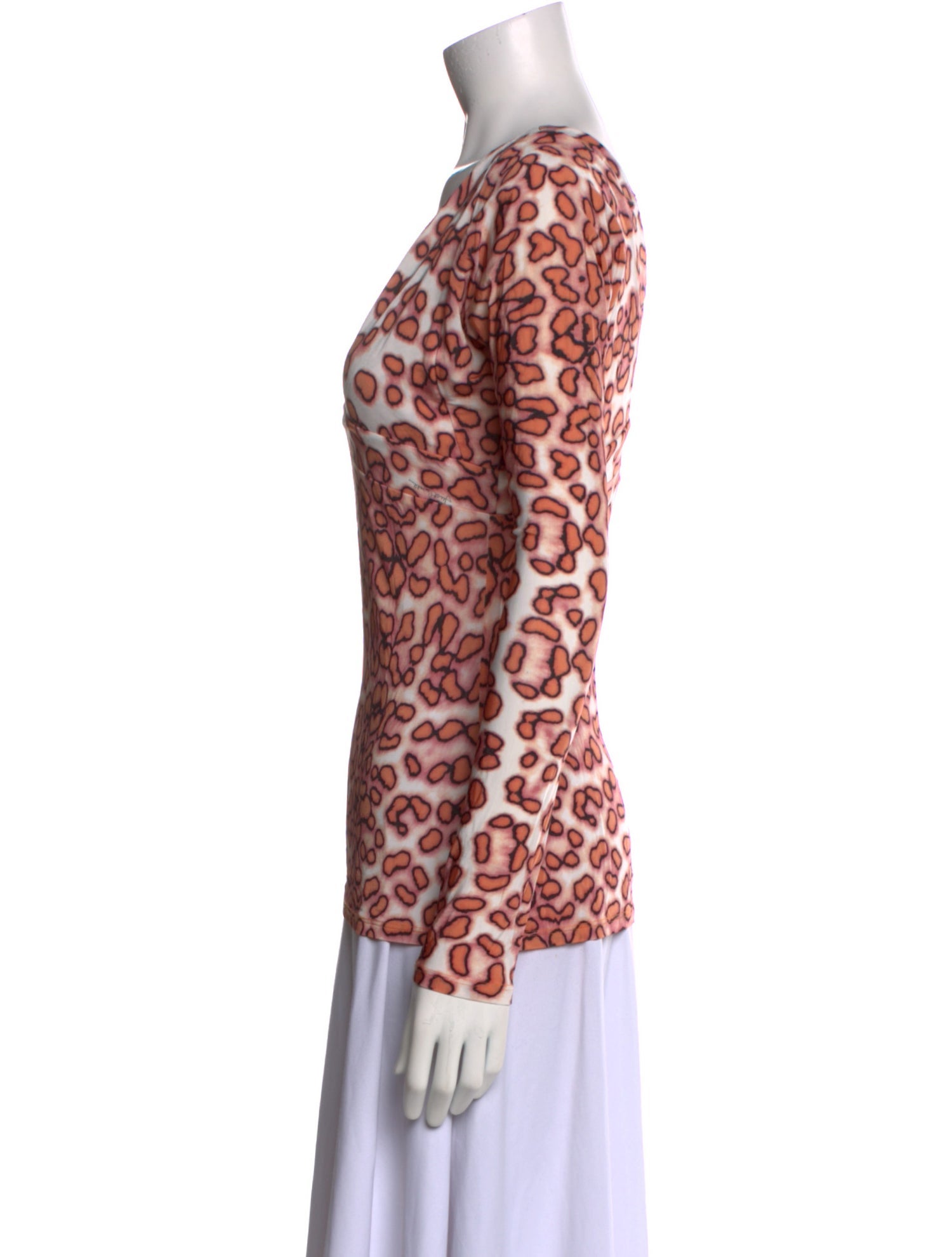 Just Cavalli Printed V-Neck Top