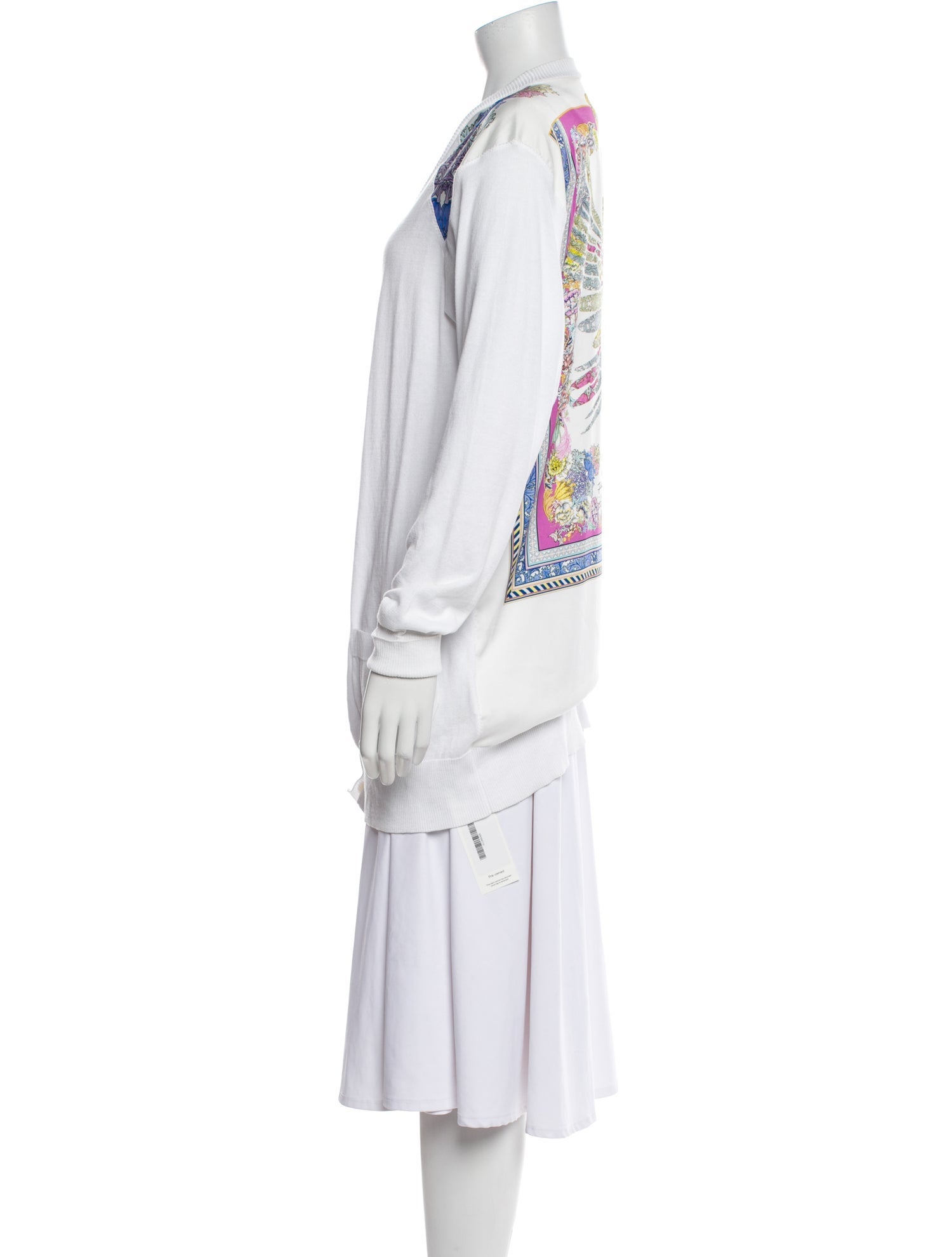 Just Cavalli Graphic Print V-Neck Sweater