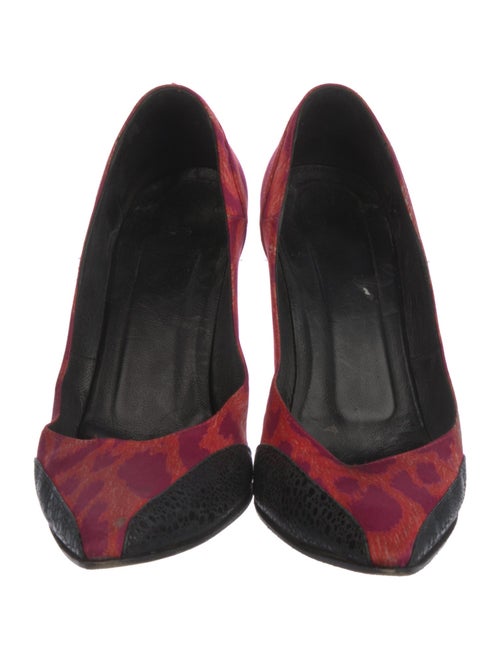 Just Cavalli Satin Printed Pumps