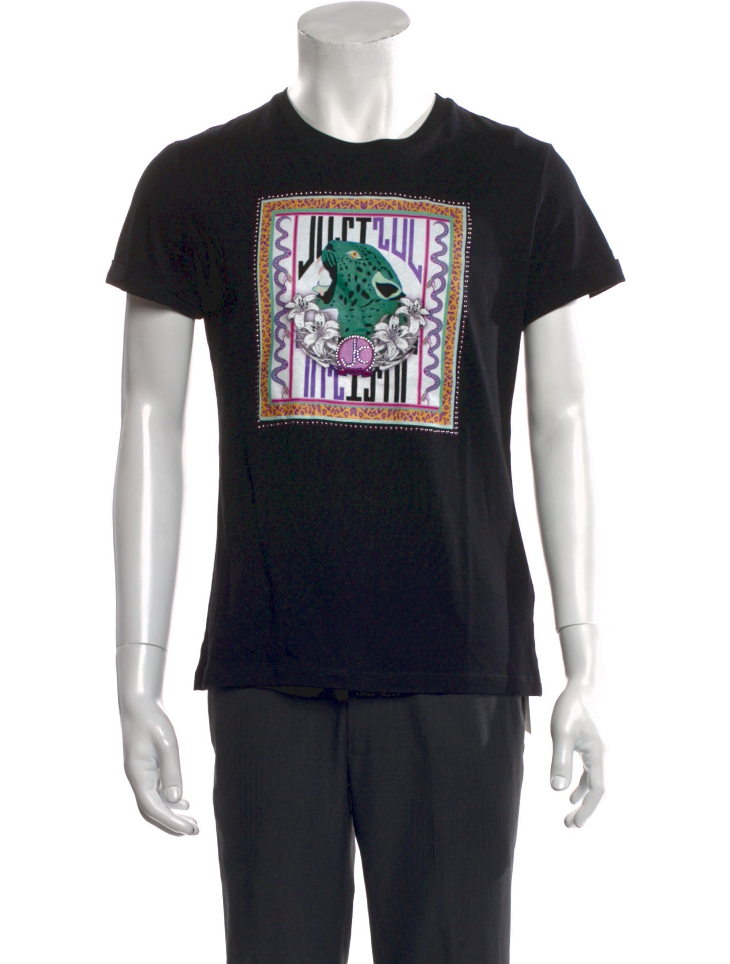 Just Cavalli Graphic Print Crew Neck T-Shirt