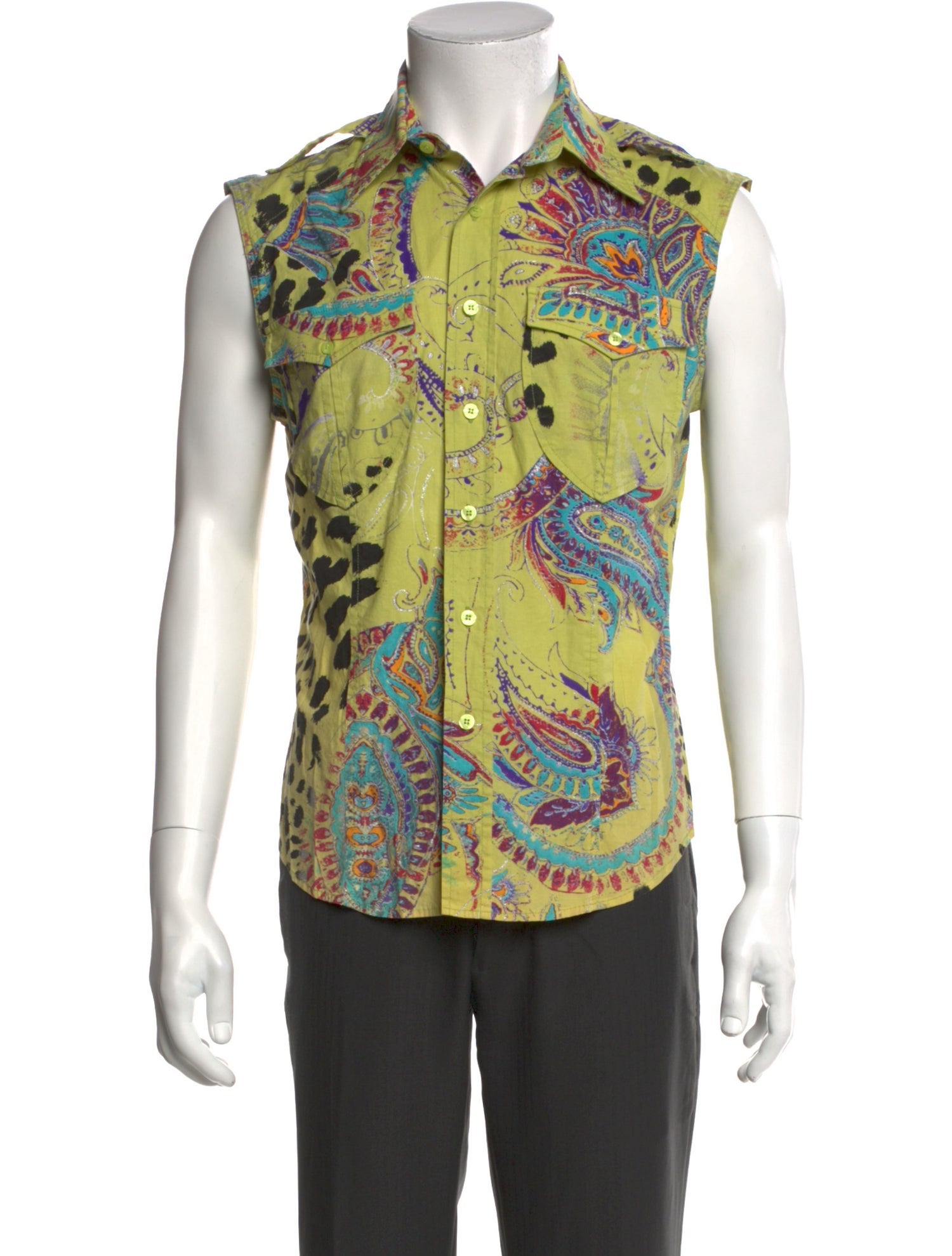 Just Cavalli Printed Sleeveless Shirt