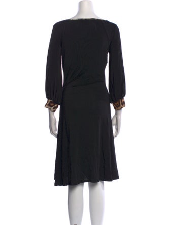 Just Cavalli Bateau Neckline Knee-Length Dress