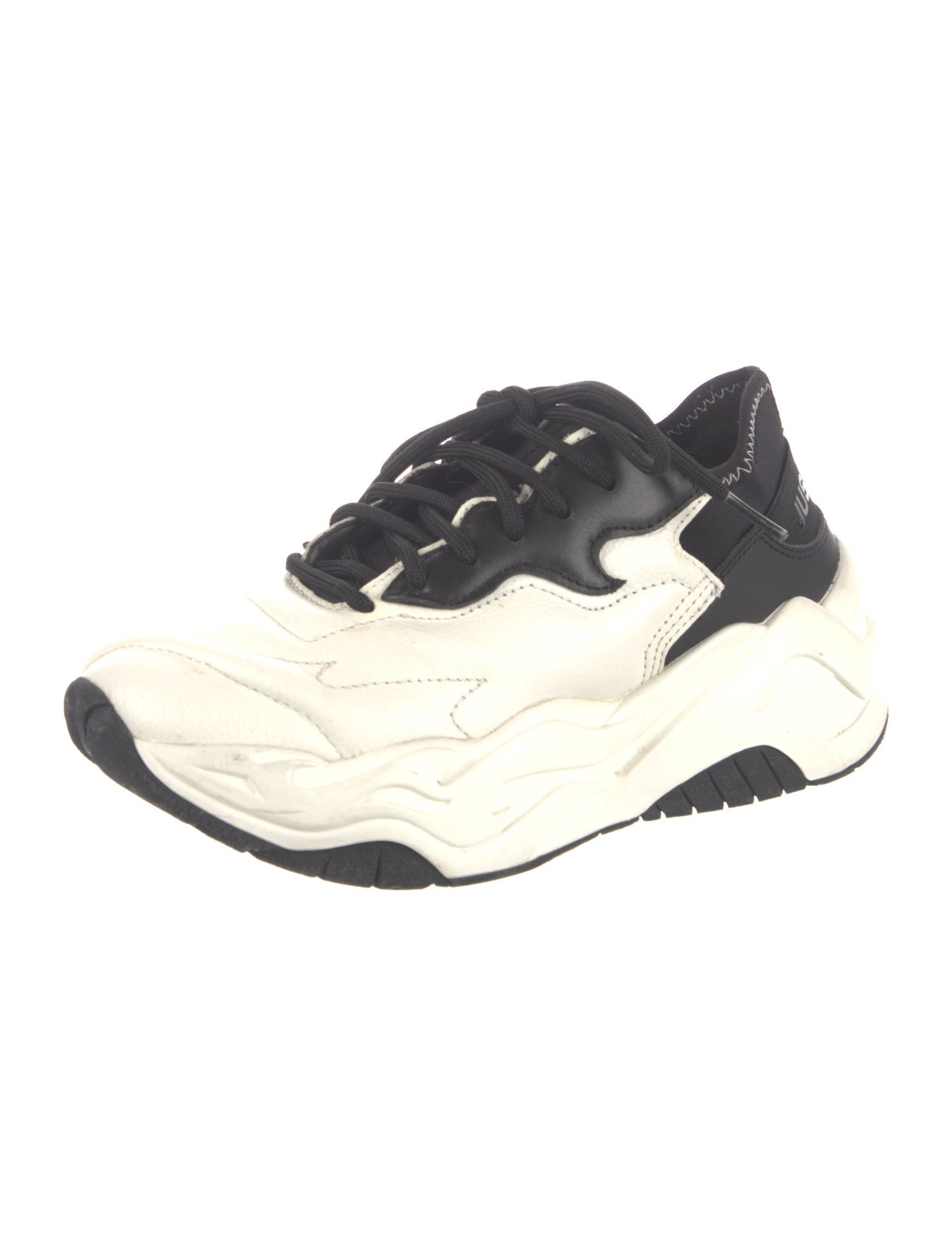 Just Cavalli Leather Colorblock Pattern Chunky Sneakers