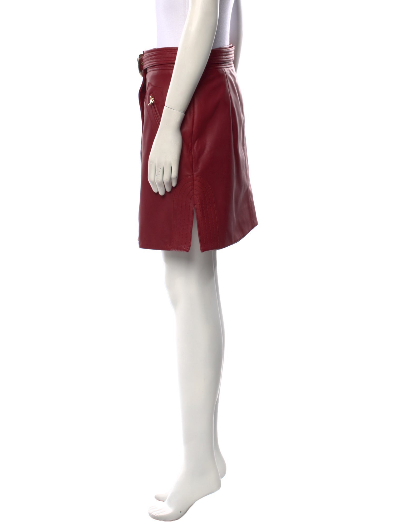 Just Cavalli Leather Mini Skirt