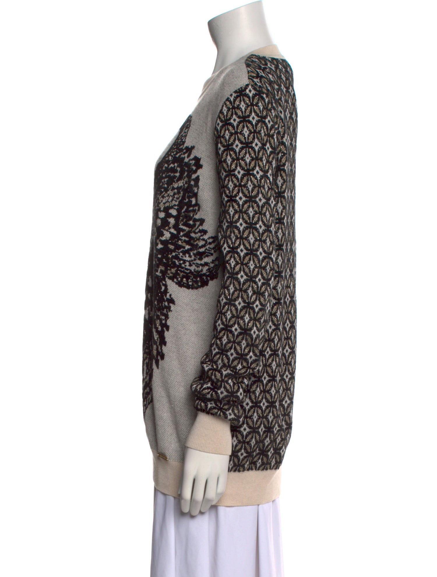 Just Cavalli Printed Crew Neck Sweater