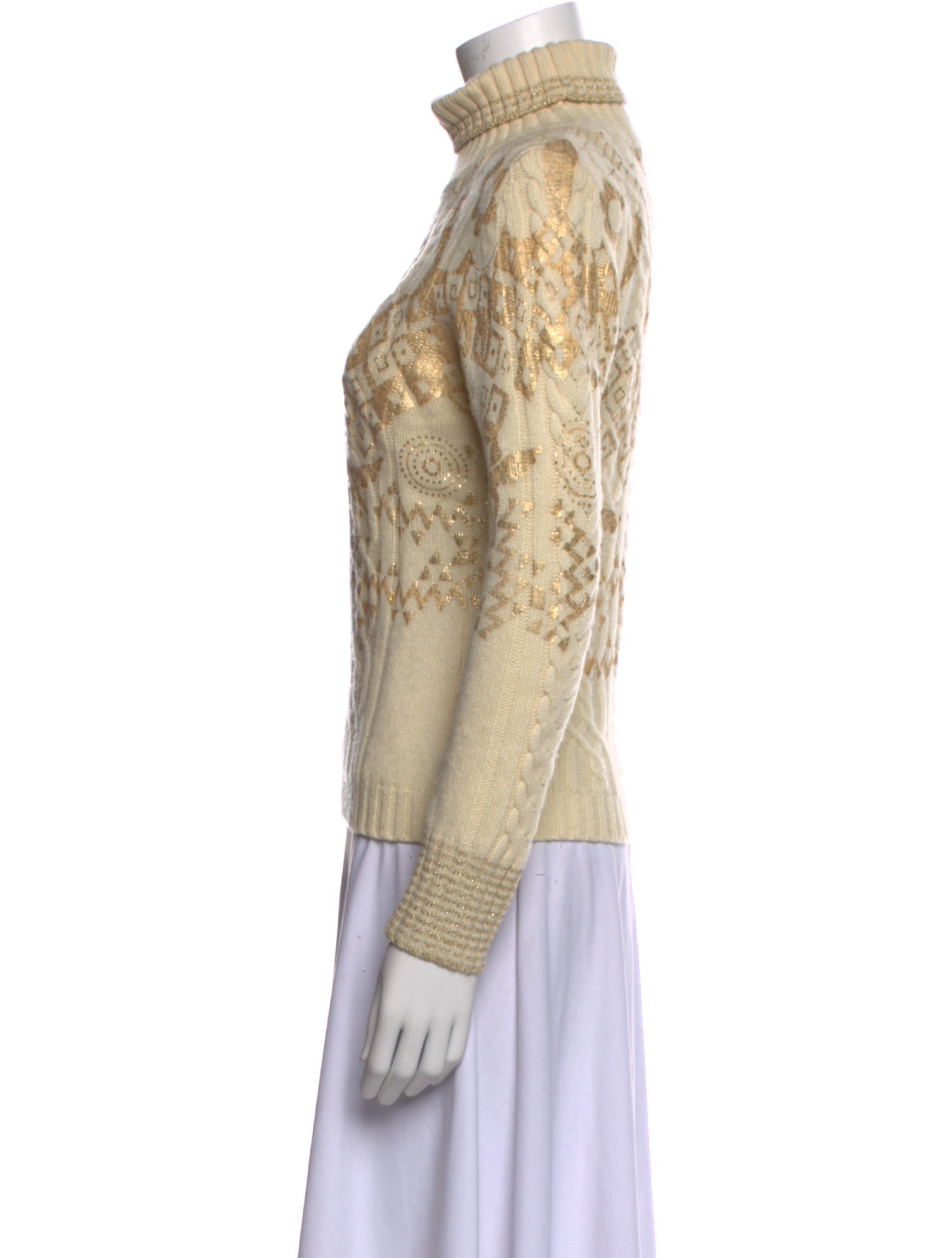 Just Cavalli Wool Printed Sweater
