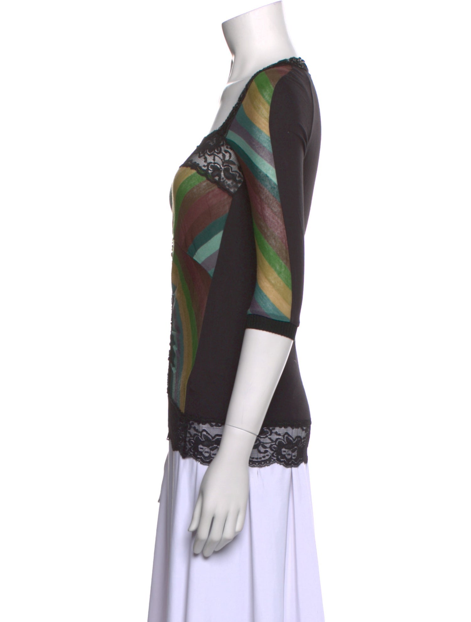 Just Cavalli Printed Square Neckline Top