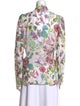 Just Cavalli Floral Print Long Sleeve Button-Up Top