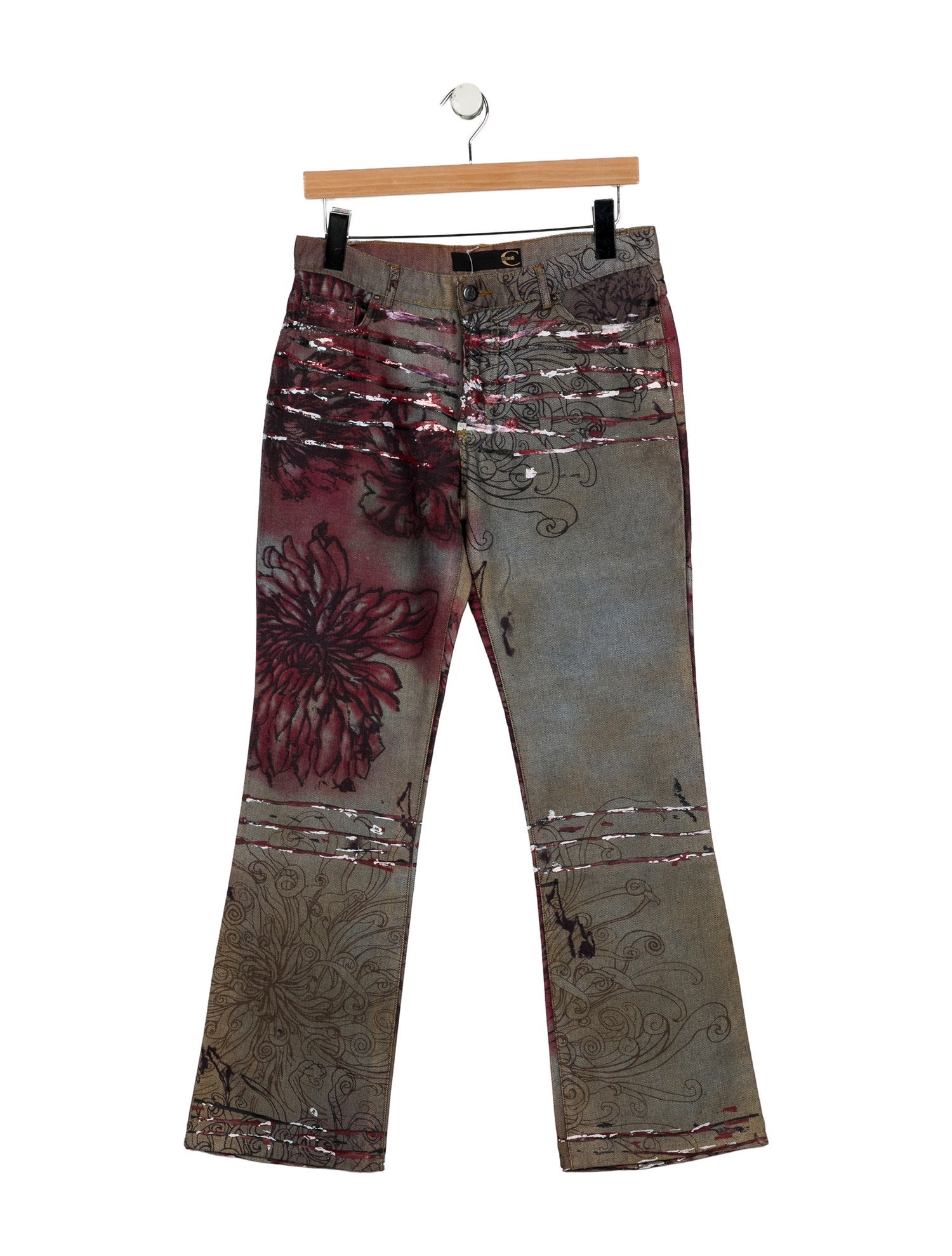 Just Cavalli Mid-Rise Wide Leg Jeans