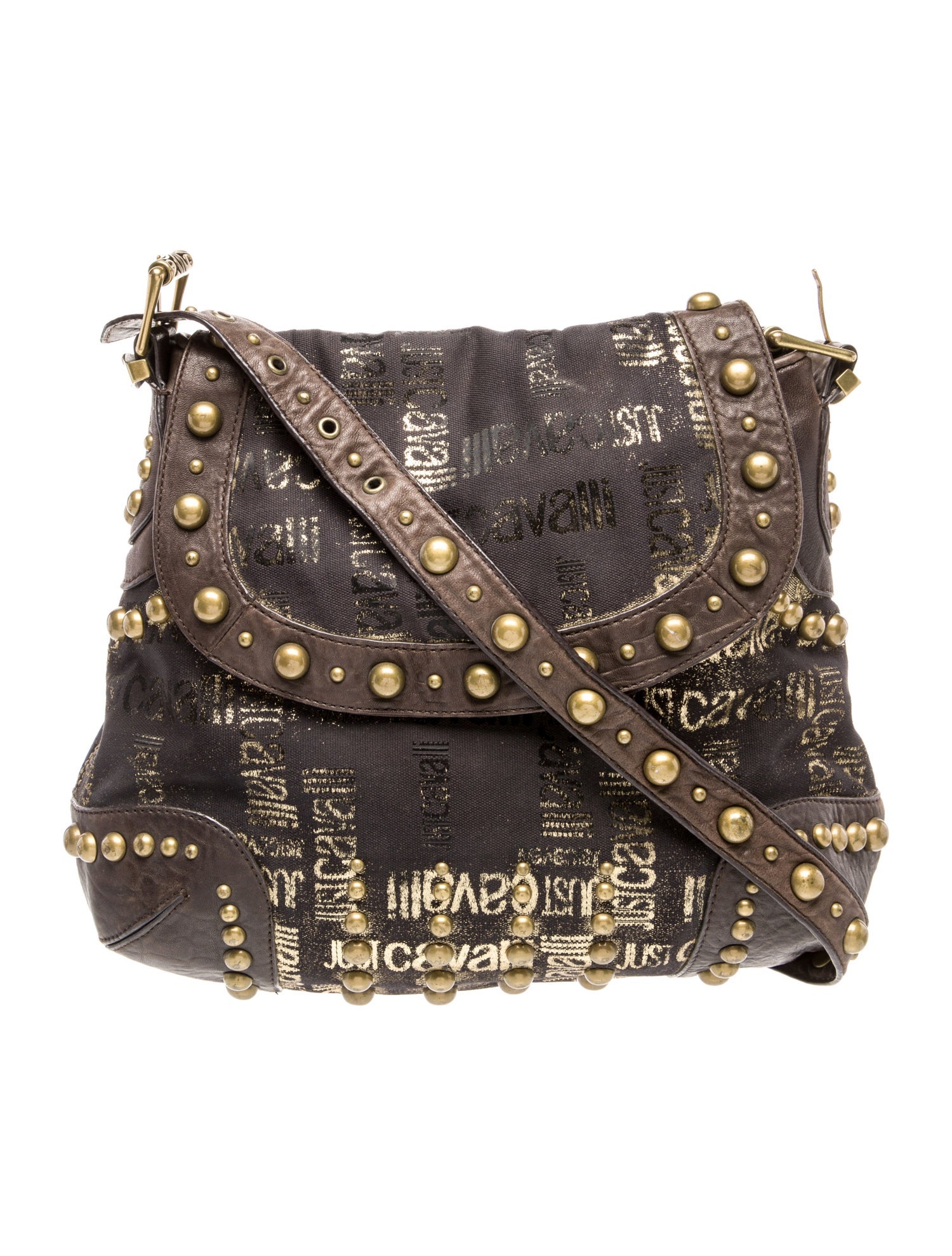 Just Cavalli Canvas Shoulder Bag