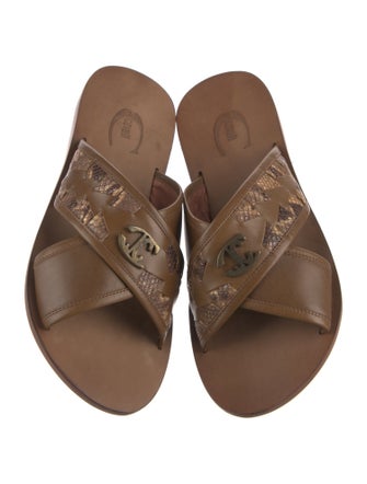 Just Cavalli Leather Slides