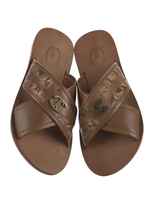 Just Cavalli Leather Slides