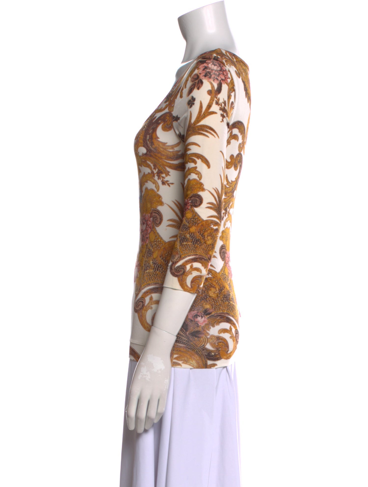 Just Cavalli Printed Scoop Neck T-Shirt