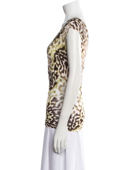 Just Cavalli Animal Print V-Neck Top