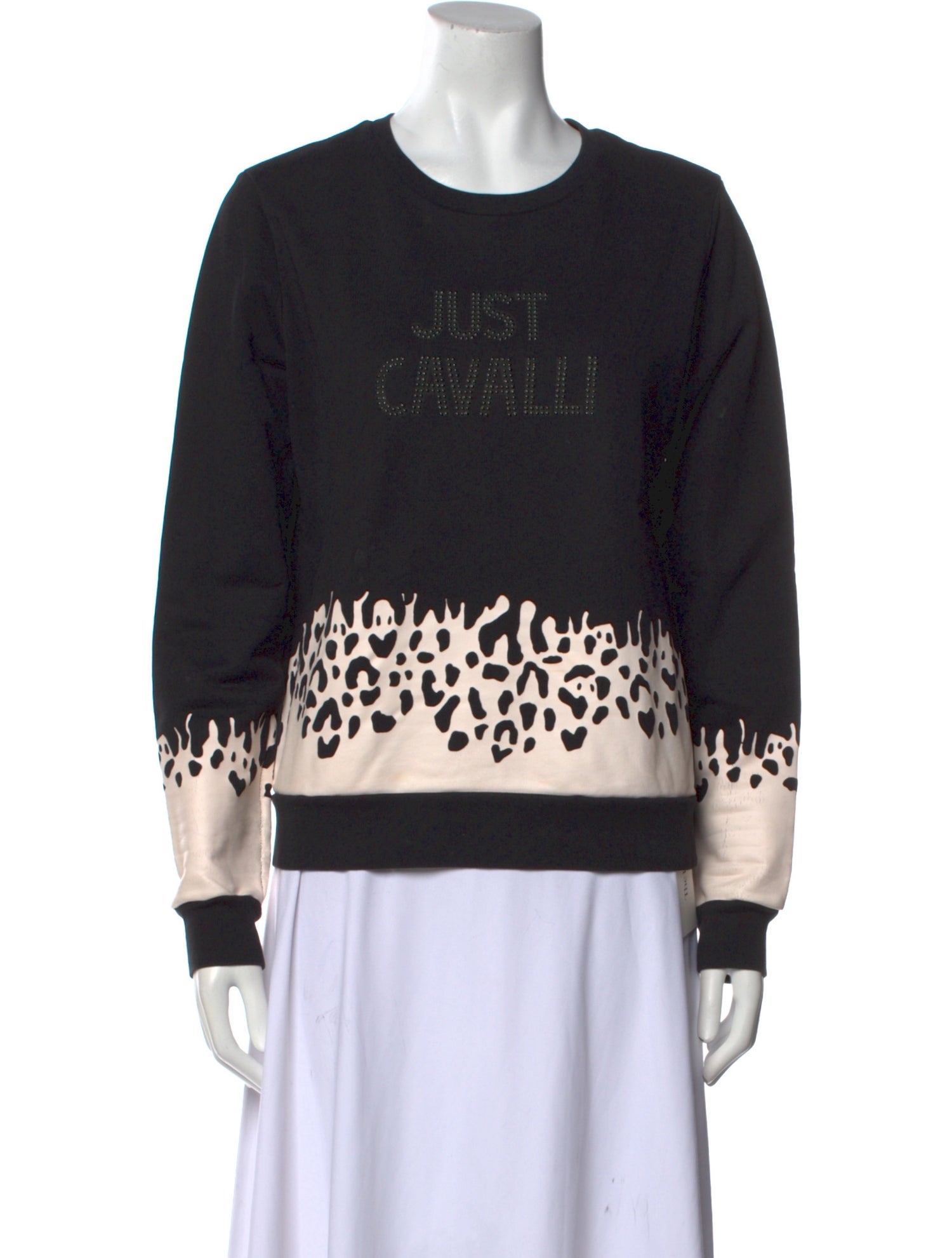 Just Cavalli Graphic Print Crew Neck Sweatshirt