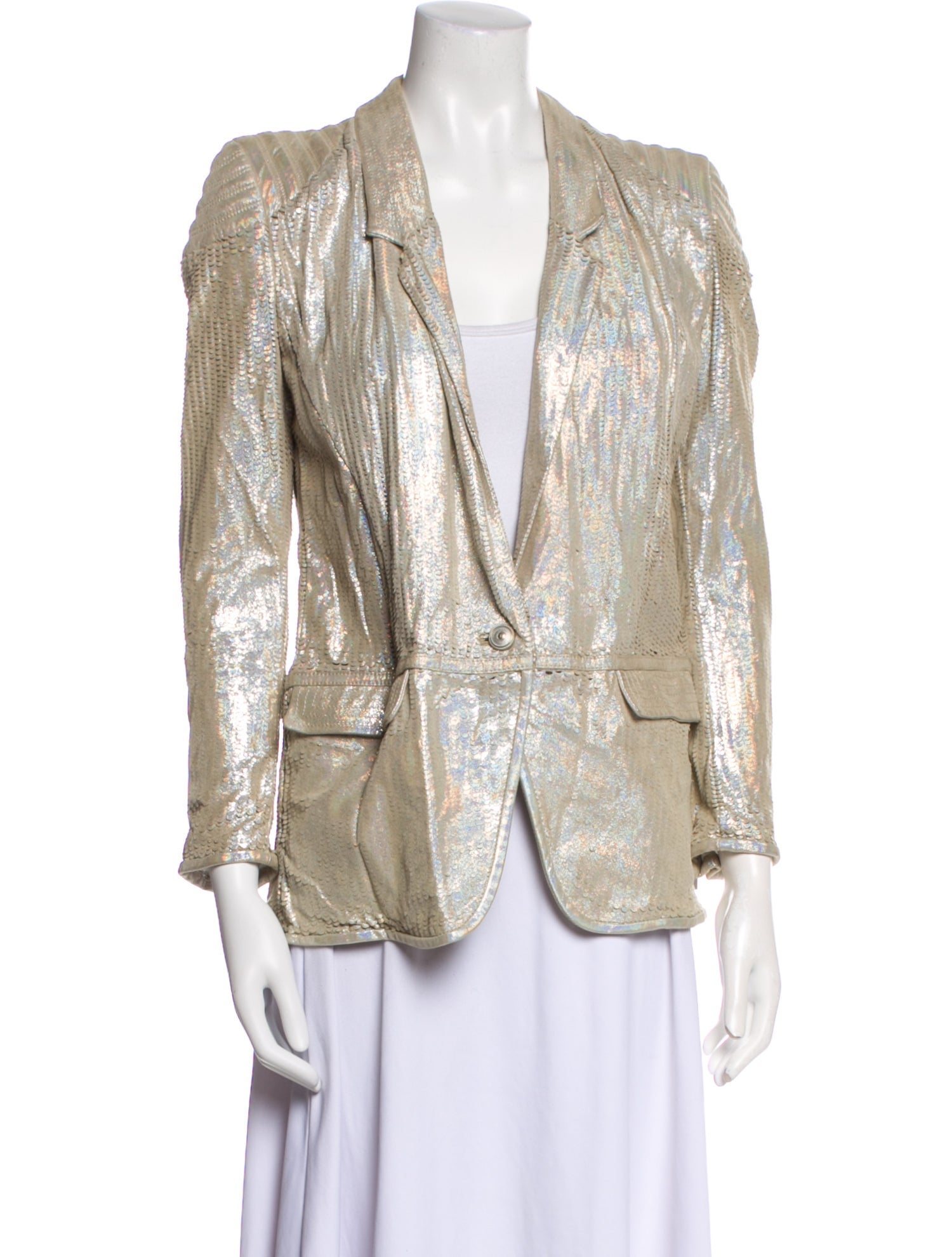 Just Cavalli Leather Blazer