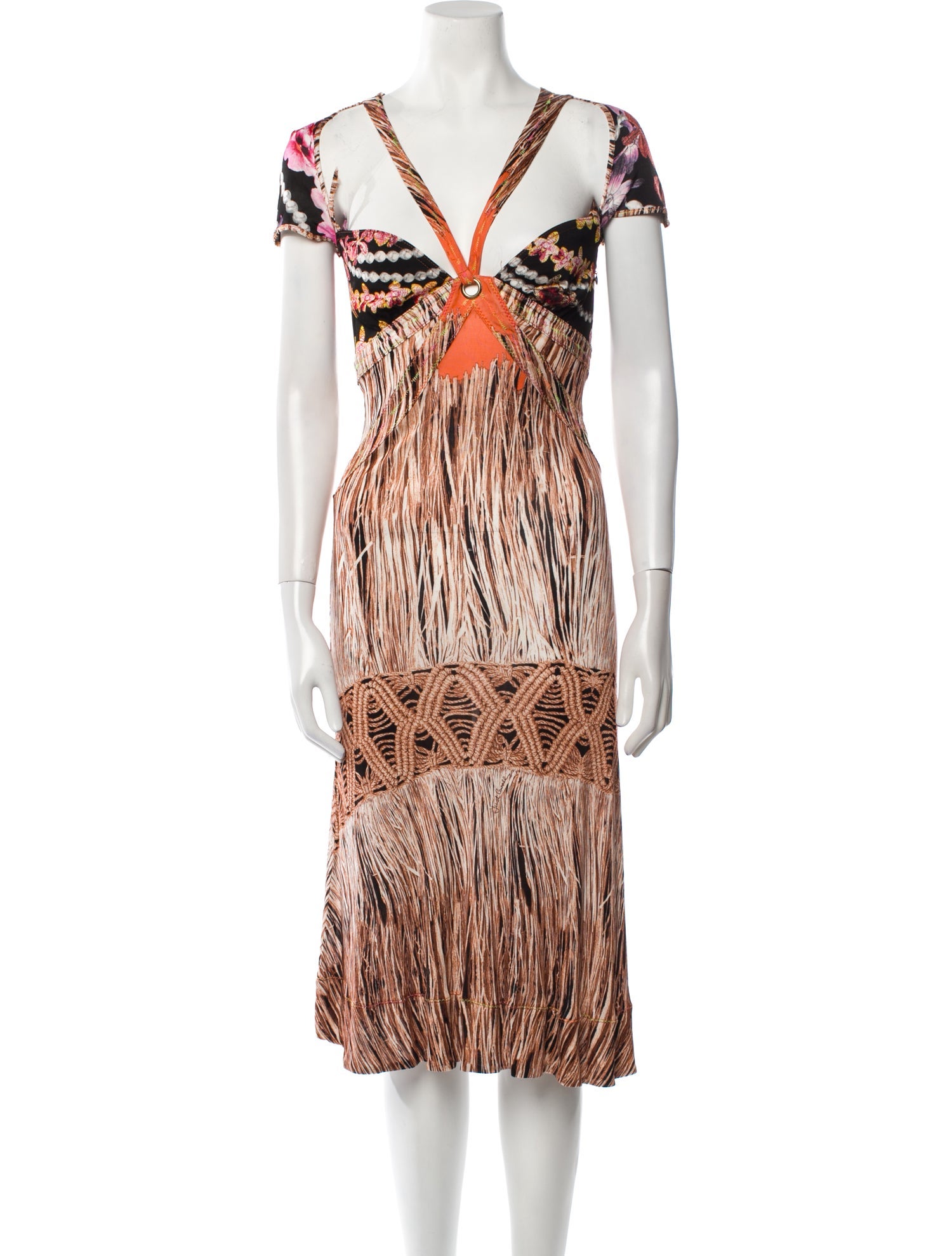 Just Cavalli Vintage Midi Length Dress w/ Tags