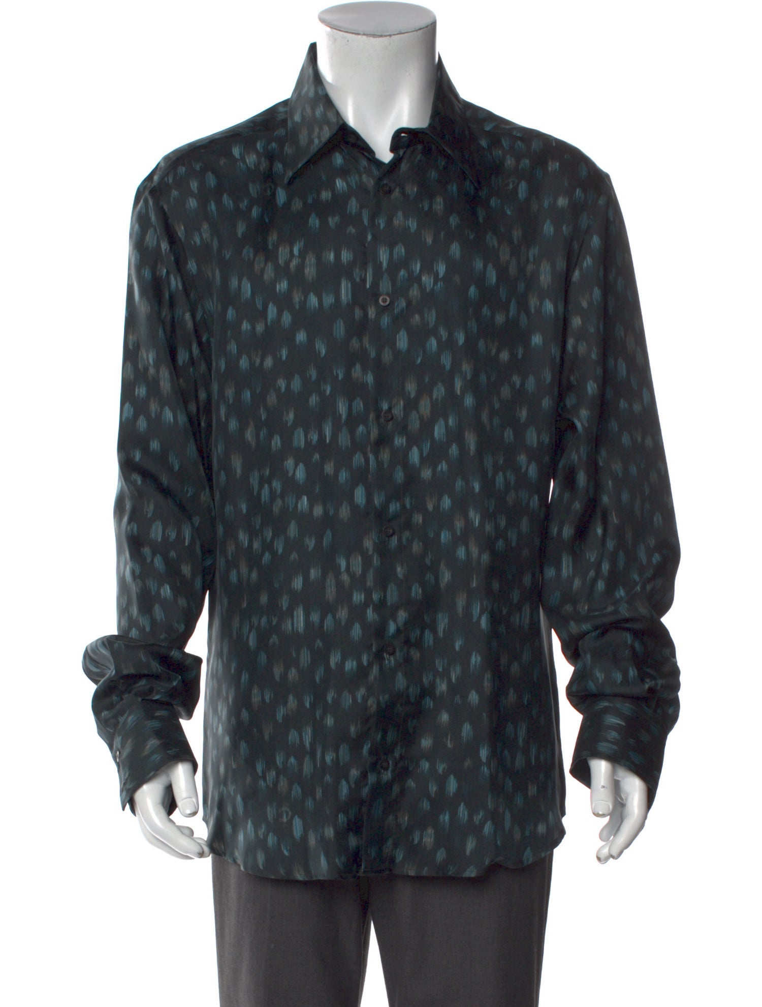 Just Cavalli Silk Printed Dress Shirt