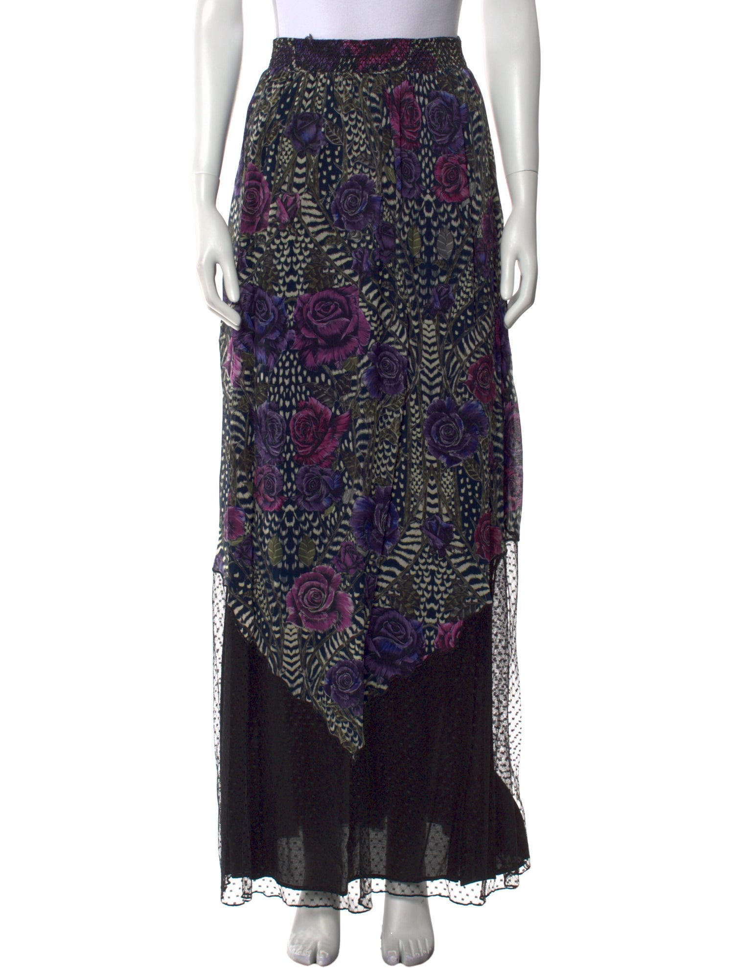 Just Cavalli Floral Print Long Skirt w/ Tags