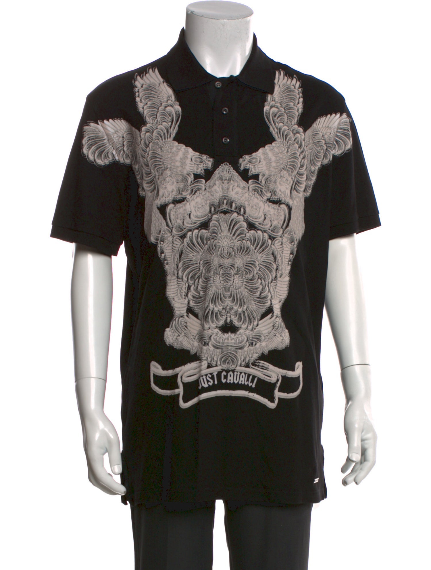 Just Cavalli Graphic Print Short Sleeve Shirt