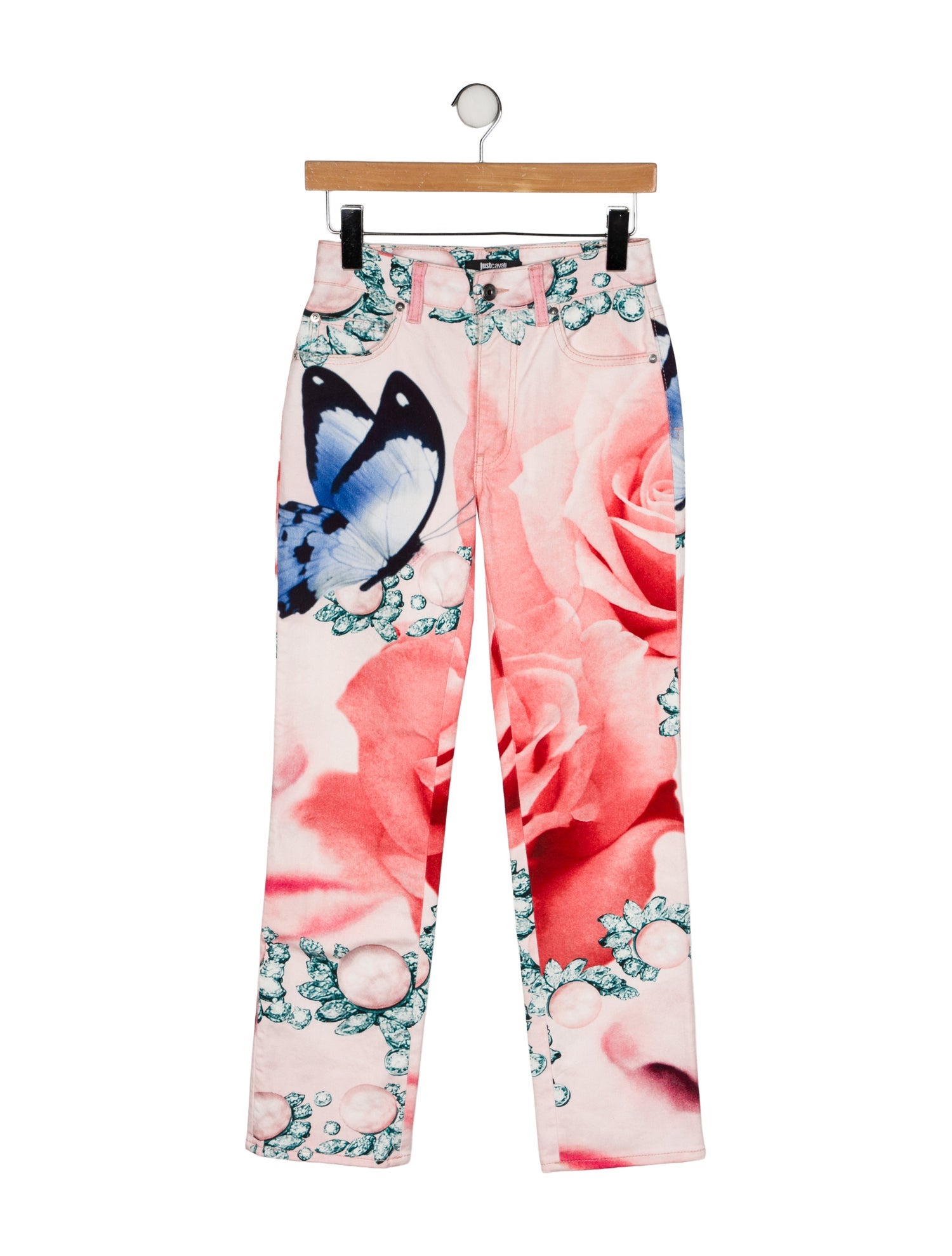 Just Cavalli Mid-Rise Straight Leg Jeans