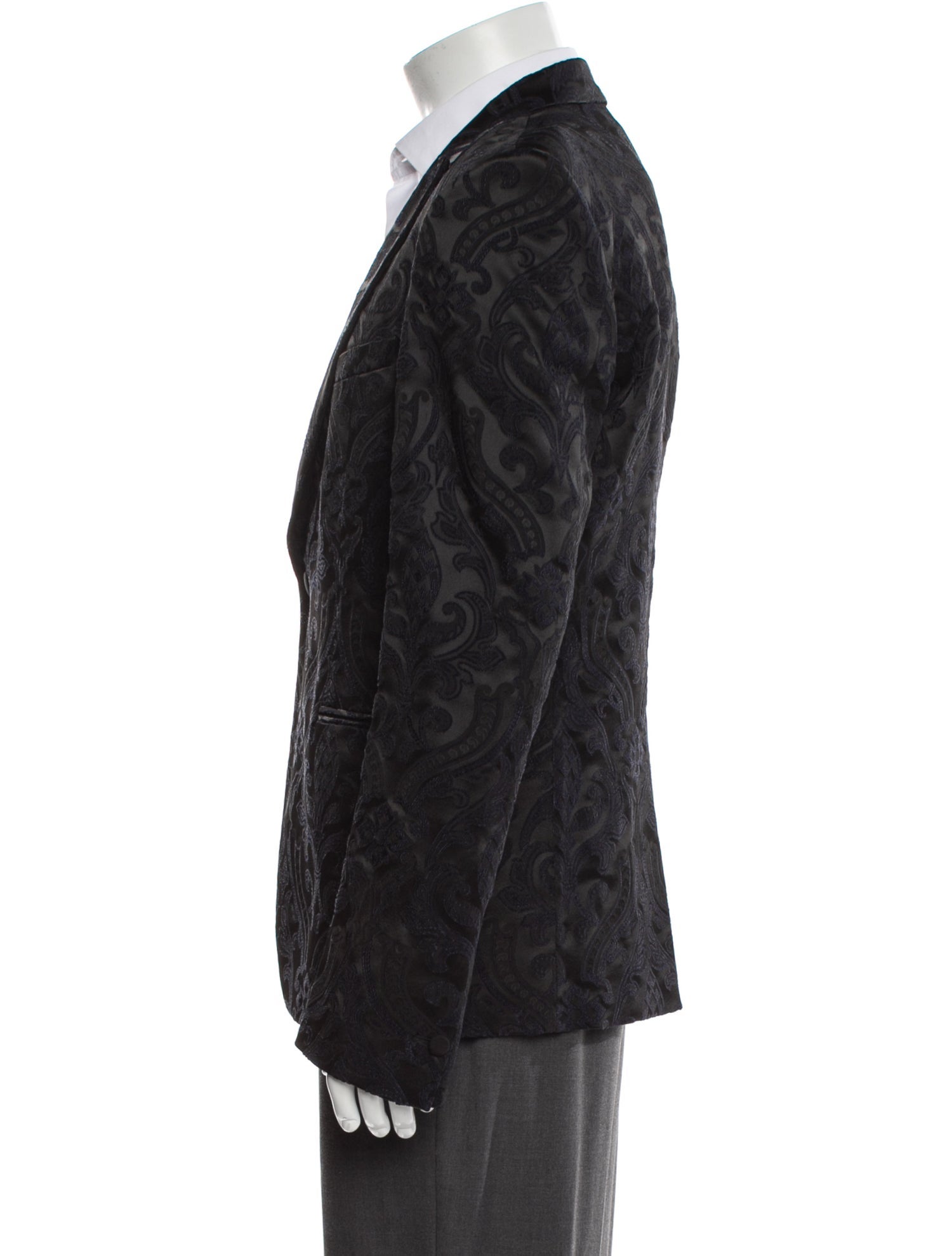 Just Cavalli Printed Embroidered Accent Blazer