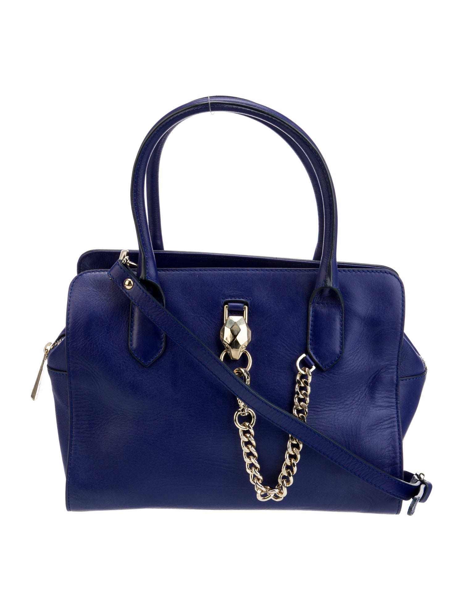 Just Cavalli Leather Top Handle Bag