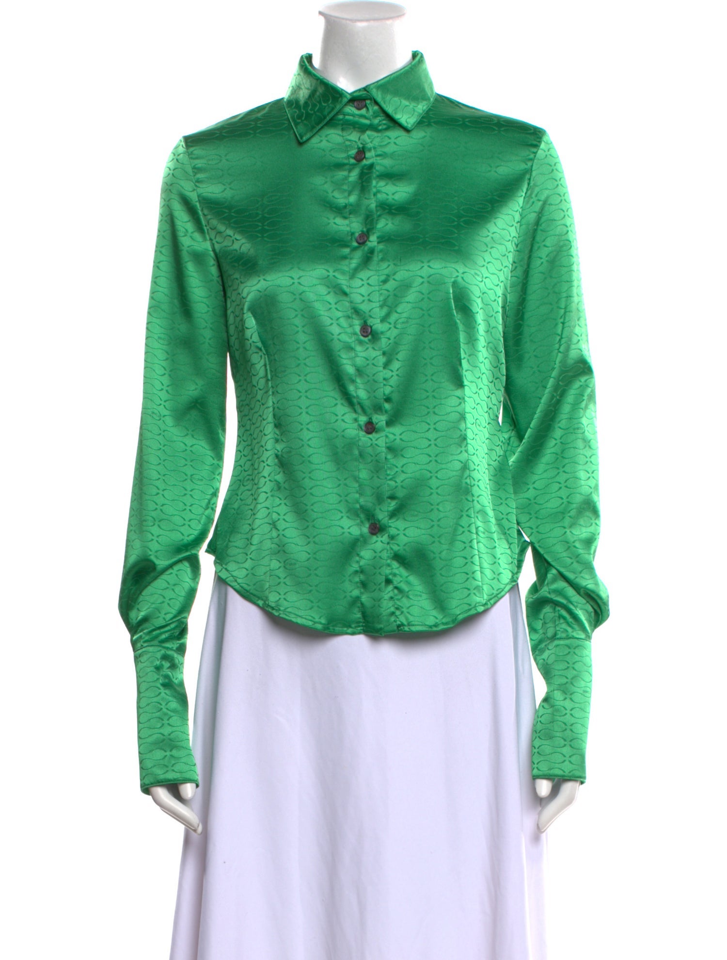 Just Cavalli Vintage Long Sleeve Button-Up Top