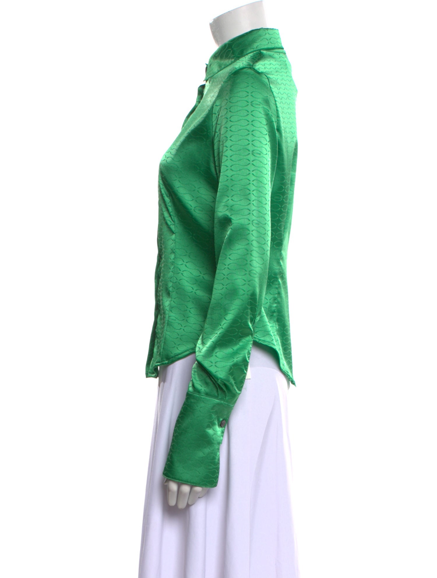 Just Cavalli Vintage Long Sleeve Button-Up Top