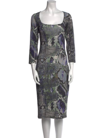 Just Cavalli Printed Midi Length Dress